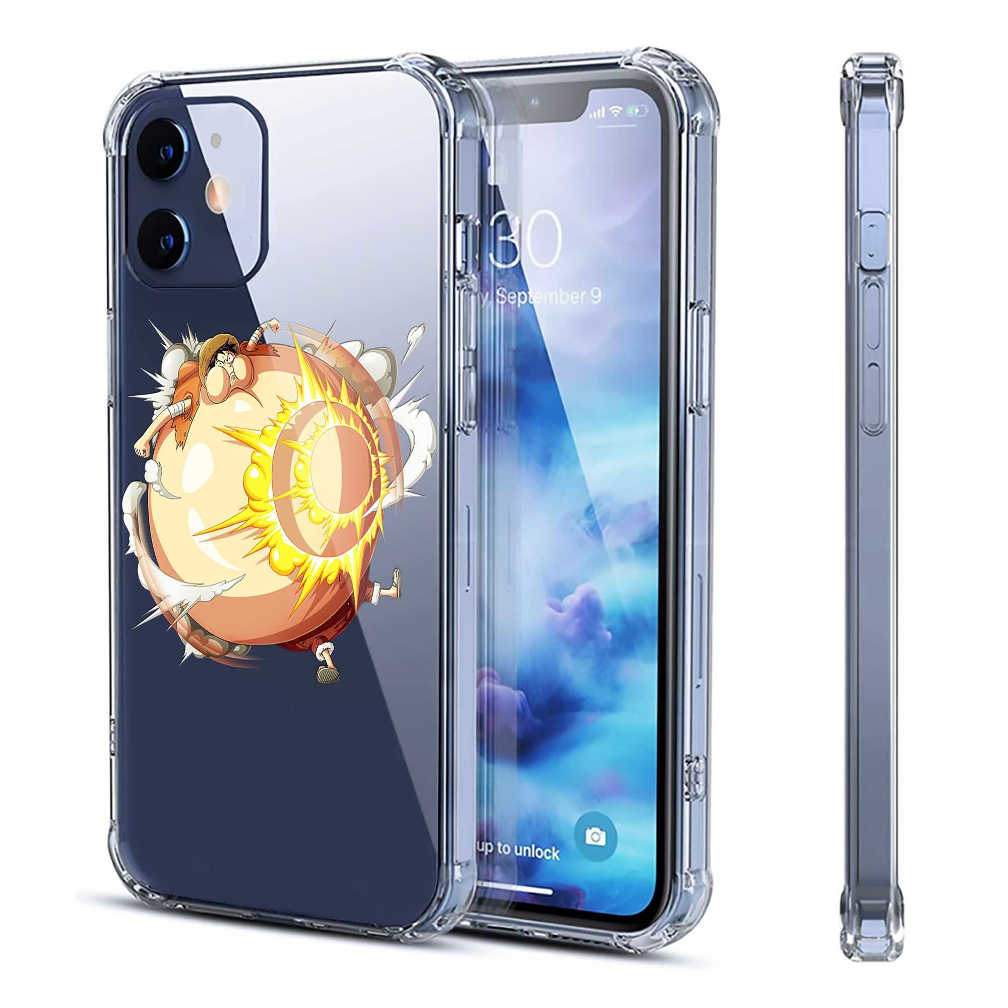 （画像用） ワンピース モンキー・D・ルフィ ONE PIECE Monkey D. Luffy 【iPhone 12シリーズ対応】透明スマホケース（クリアソフトケース）